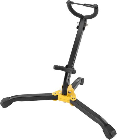 Folding Saxophone Stand, Adjustable Alto Tenor Sax Holder Rack with Soft Pads and Chain Lock, Portable Metal Tripod Base for Studio Display or On - the - Go Use in Kuwait