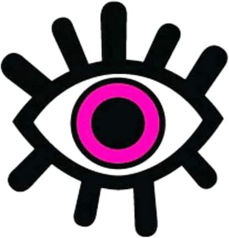 Evil Eye Ball Sequin Bumper Sticker Vinyl Tattoo Embroidered Amulet Believe Waterproof Decal Symbol Sign Motorcycle Luggage Laptop Notebook Water Bottle Halloween Cooler Scrapbook Gift in Saudi Arabia