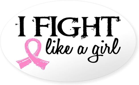 CafePress Licensed Fight Like A Girl 18.7 Oval Car Bumper Sticker in Saudi Arabia