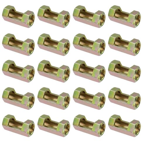 M10 Hex Coupling Nut, Female Thread Connector 30mm Hexagonal Sleeve Nut Rod Bar Stud Tube Joint Slotted Hardware for Lamp Repair DIY,20PCS(Brass) in Kuwait