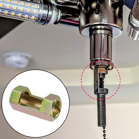 M10 Hex Coupling Nut, Female Thread Connector 30mm Hexagonal Sleeve Nut Rod Bar Stud Tube Joint Slotted Hardware for Lamp Repair DIY,20PCS(Brass) in Kuwait