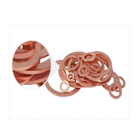 غسالات، غسالة مسطحة، غسالة مسطحة نحاسية 10 * 14 1 حشية مانعة للتسرب القطر الداخلي 10 مم حلقة إغلاق رقيقة T3 أحمر in Kuwait