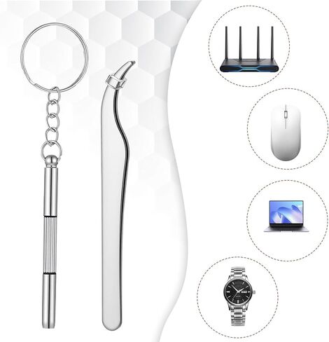 120 Piece Eyeglass Repair Kit Stainless Steel Glasses Screws and Nuts with Precision Screwdriver and Tweezers Universal Eyeglasses Kit Repair Tool for Glasses Sunglasses Watch Jewelry in Saudi Arabia