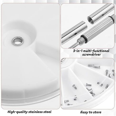 120 Piece Eyeglass Repair Kit Stainless Steel Glasses Screws and Nuts with Precision Screwdriver and Tweezers Universal Eyeglasses Kit Repair Tool for Glasses Sunglasses Watch Jewelry in Saudi Arabia