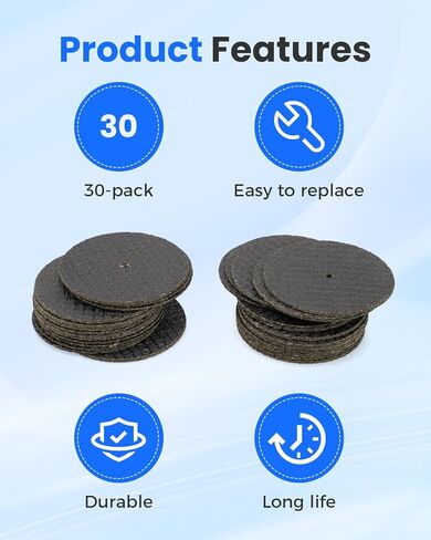 عجلات مقطوعة معززة مقاس 1-1/2 بوصة تناسب أدوات ميلووكي الدوارة، استبدل 49-94-1500، عجلات أقراص مقطوعة، 30 قطعة in Saudi Arabia