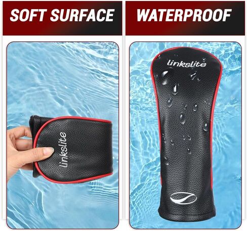 Golf Headcovers Set of 3 Driver, Fairway, Hybrid Waterproof PU Leather Scratch‑Resistant Plush Lining, Premium Gift Box in Kuwait