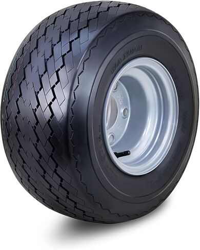 WANDA GOLF CART WELLE ASSEMBLY 18X8.5-8 4-PLY مع 4 العروات على 4 "PCD Silver Rim in Saudi Arabia