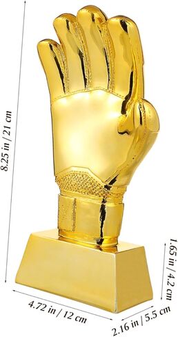 HANABASS Gold Goalie Glove Trophy Goalkeeper Award for Kids Football Competition, Sports Event, Classroom Party Favor in Saudi Arabia