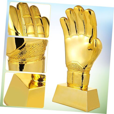 HANABASS Gold Goalie Glove Trophy Goalkeeper Award for Kids Football Competition, Sports Event, Classroom Party Favor in Saudi Arabia