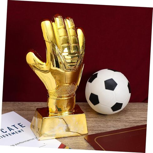 HANABASS Gold Goalie Glove Trophy Goalkeeper Award for Kids Football Competition, Sports Event, Classroom Party Favor in Saudi Arabia