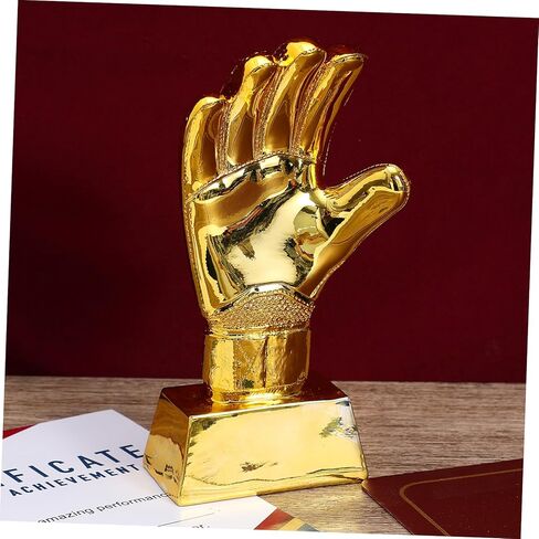 HANABASS Gold Goalie Glove Trophy Goalkeeper Award for Kids Football Competition, Sports Event, Classroom Party Favor in Saudi Arabia