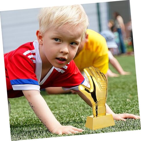 HANABASS Gold Goalie Glove Trophy Goalkeeper Award for Kids Football Competition, Sports Event, Classroom Party Favor in Saudi Arabia