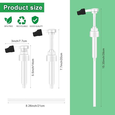 Coffee Syrup Pump for 750 ml Bottle – 4 Pack Syrup Dispenser Pumps Compatible with Monin Glass Bottles – No Clog, Precise Dispensing, Includes 4 Tip Covers – for Coffee Bar, Kitchen, White in Saudi Arabia