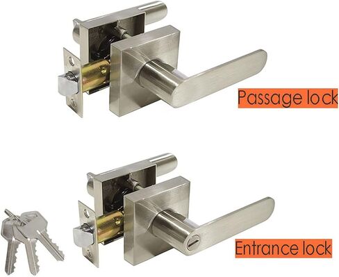 مقبض الباب مقبض باب صلب للأبواب الداخلية، عتلات الباب الأمامي الخلفي، قفل مزلاج غرفة النوم، مجموعة مقبض قفل بوابة الدخول الآمن in Kuwait