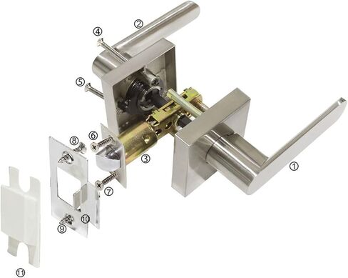 مقبض الباب مقبض باب صلب للأبواب الداخلية، عتلات الباب الأمامي الخلفي، قفل مزلاج غرفة النوم، مجموعة مقبض قفل بوابة الدخول الآمن in Kuwait