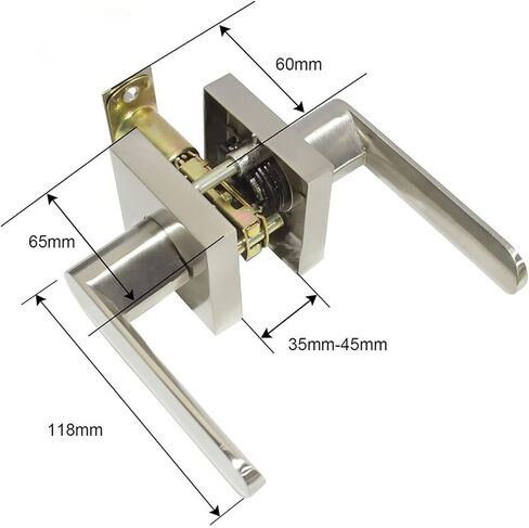 مقبض الباب مقبض باب صلب للأبواب الداخلية، عتلات الباب الأمامي الخلفي، قفل مزلاج غرفة النوم، مجموعة مقبض قفل بوابة الدخول الآمن in Kuwait
