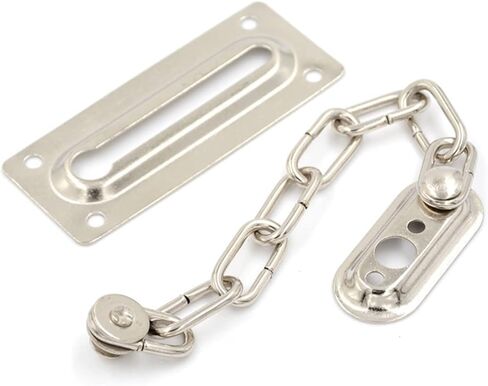 Chain Lock 1pc Chrome Chain Door Safety Firm Guard Latch Security Peep Bolt Locks Cabinet Latches DIY Home Tools in Saudi Arabia