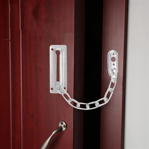 Latch Lock Sliding Door Lock Chrome Anti-Theft Bolt Safety Chain Hotel Office Security Restrictor Gate Cabinet Latches Decorative Hardware in Saudi Arabia