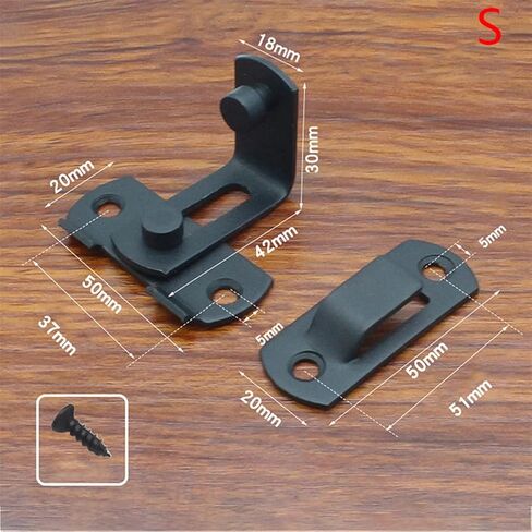 Latch Lock Barn Door Cast Metal Hook Latch Lock Texture Country Rustic Decoration Ornament Right Angle Sliding Door Buckle in Saudi Arabia