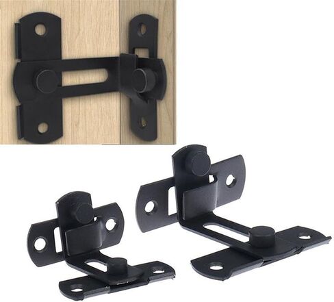 Latch Lock Barn Door Cast Metal Hook Latch Lock Texture Country Rustic Decoration Ornament Right Angle Sliding Door Buckle in Saudi Arabia