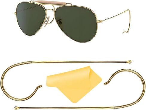 Wrap Around Cable Temple Arms Replacement For Ray Ban RB3030 Outdoors Man Aviator Eyeglasses With Wire Wrap Ears Sunglasses Repair Kit 180mm in Saudi Arabia