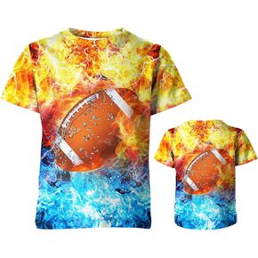 3D Graphic T-Shirt for Boys Girls, Crewneck Casual Short Sleeve Tops Tee Shirt Tshirt for Kids Teen 6-16 Years