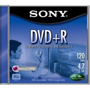 سوني Dpr47L4E 4.7 جيجا بايت للكتابة مرة واحدة DVD+R (مفرد)