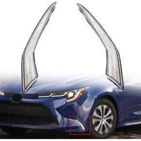 LED Daytime Running Light Compatible with Toyota Corolla 2021 2022 2023 L LE XLE Hybrid Switchback Front Fog DRL Light White/Amber Sequential Turn Signal Lights