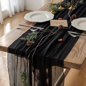 Keketo Cheesecloth Table Runner Sage Green Gauze 120 Inch 10 FT Rustic Boho Cheese Cloth Table Runner for Wedding Baby Shower Decoration Bridal Shower Sheer Centerpiece Spring Summer Home Decorations