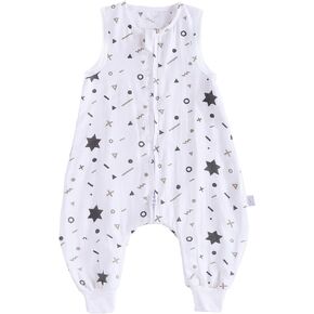 Baby Sleep Sack with Feet Muslin Original Cotton Sleeping Bag Wearable Blankets Non Sleeves 1-4T