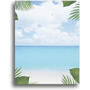 Tropical Beach Stationery Paper - 80 Sheets