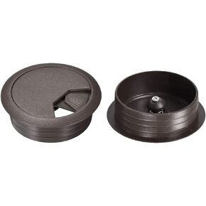 uxcell Cable Hole Cover, 2" Plastic Desk Wire Cord Cable Grommets Hole Cover for Office PC Desk Cable Cord Organizer, 10Pcs Dark Brown