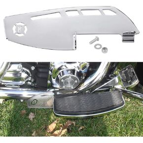 KEMIMOTO Motorcycle Rider Footboard Heel Guard for Road Glide Road King Electra Glide Street Glide Ultra Limited FLHTK FLSTF Tri Glide Ultra, Chrome