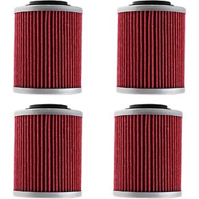 4-Pack Oil Filter Replacement for Can-Am Bombardier Outlander 330 400 450 500 570 650 800 850 1000 Replace# 420256188 711256188 KN152 HF152