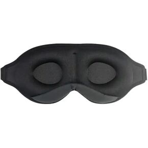SEYA Luxury Sleep Eye Mask for Men Women, 100% Light Blocking, Skin Friendly, 3D Contoured Cup & Memory Foam Night Mask with Adjustable Elastic Strap, Zero Pressure Eye Shade Cover, Black