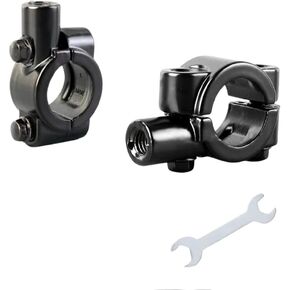 مشبك تثبيت على مرآة الدراجة النارية مقاس 1 بوصة 25 سم مع محولات خيط 10 سم، ومرايا الرؤية الخلفية للمقود - سهلة التركيب وقابلة للتعديل (عبوتان) in Kuwait