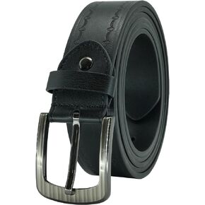 Men's Belt Big and Tall Leather Jeans Dress Belt Black Brown 36-81 Inch