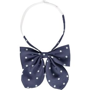 Women's Polka Dots Ribbon Uniform Adjustable Neck Straps Bow Ties for School Cute