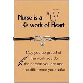 Nurse Gifts,Nurse Gifts for Women Nurses Bracelet Nurse Appreciation Gifts Nurses Week Gifts Graduation Presents for Nurses Christmas Valentines Gifts Nurses Day Cool Gifts for Nurse Practitioner Gift