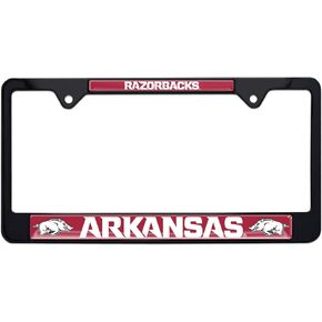 Arkansas Razorbacks Black License Plate Frame