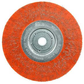 Weiler 35105 6" Polyflex Encapsulated Narrow Face Crimped Wire Wheel, .0104" Steel Fill, 5/8"-1/2" Arbor Hole, Made in the USA (Pack of 2)