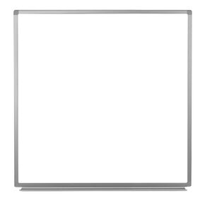 Luxor Home Office School Wall-Mounted Magnetic Dry Erase Whiteboard with Aluminum Frame - 48"W x 48"H