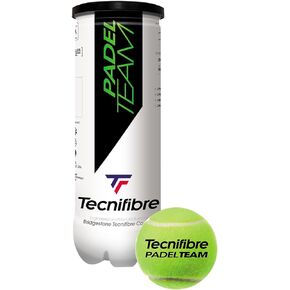 Tecnifibre Padel Team Balls, 3-Ball Can, Yellow