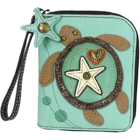 CHALA Sea Turtle Zip-Around Wallet/Wristlet Gift Set