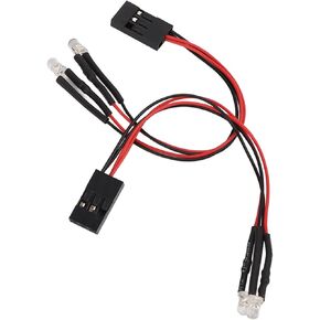 RC Car LED Light Kit, 2Pcs Universal Modified LED Light for Axial Scx24 for 1/24 1/18 Scale Remote Control Car Models White Light