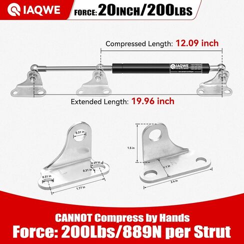 28Inch 300Lb Gas Struts Springs Shocks Lift Support for Boat Cover RV Bed Storage Heavy Duty Toolbox Lid Trash Bin Outdoor Bench Cabinet Trailer Floor Hatch 2pcs Scope of Application: 330 lbs in Saudi Arabia