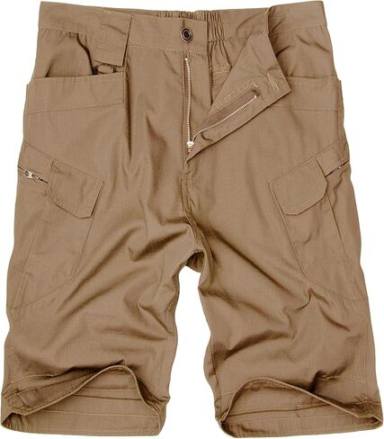 شورت Alimens & Gentle للرجال للمشي لمسافات طويلة، سريع الجفاف وخفيف الوزن وخفيف الوزن ومطاط، باللون الكاكي الداكن in Kuwait