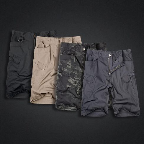 شورت Alimens & Gentle للرجال للمشي لمسافات طويلة، سريع الجفاف وخفيف الوزن وخفيف الوزن ومطاط، باللون الكاكي الداكن in Kuwait