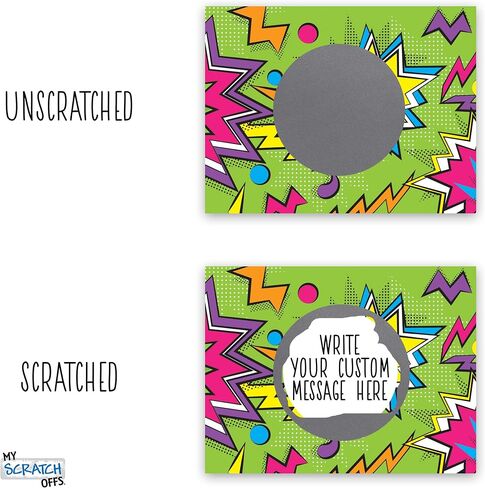 My Scratch Offs 50 Pack Zig Zag Variety DIY Custom Make Your Own Scratch-Offs Prizes for Kids Teacher Supplies for The Classroom Motivational Scratch Cards for Students Appreciation Cards in Saudi Arabia