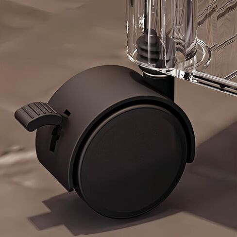 عربة من الأكريليك الشفاف ذات 3 طبقات بإطار وعجلات من الفولاذ المقاوم للصدأ، منظم تخزين قياسي للمنزل والمكتب in Kuwait